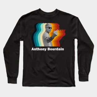 Anthony Bourdain Retro Fade Long Sleeve T-Shirt